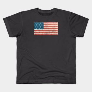 Weathered Flag USA Kids T-Shirt